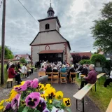  Mit einem Open-Air-Gottesdienst wurde zu Himmelfahrt der Jubiläumsauftakt in Langenfeld gefeiert. © Julia Otto