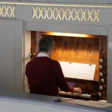  Organist Jens Rauch an der restaurierten Markert-Orgel. © Rüdiger Christ